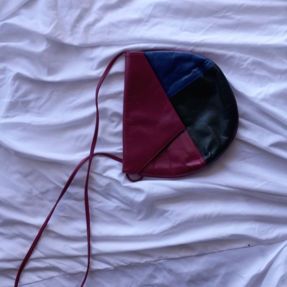 Russell & Bromley Leather Crossbody Bag Purse Burgundy Blue Black Made in Italy